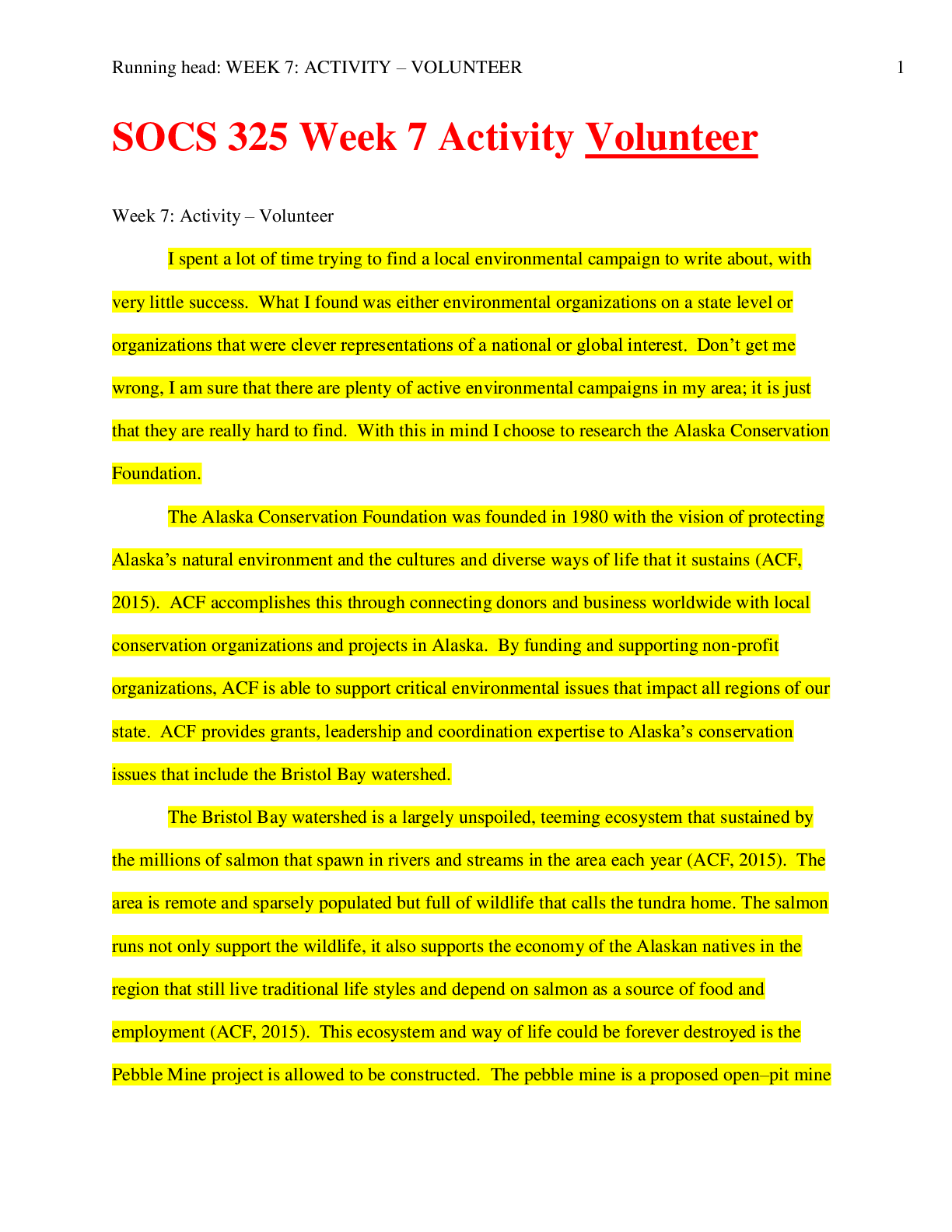 Preview image of SOCS 325 Week 7 Activity Volunteer (Audio PowerPoint) document